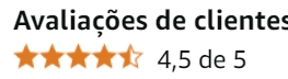 avaliações de clientes